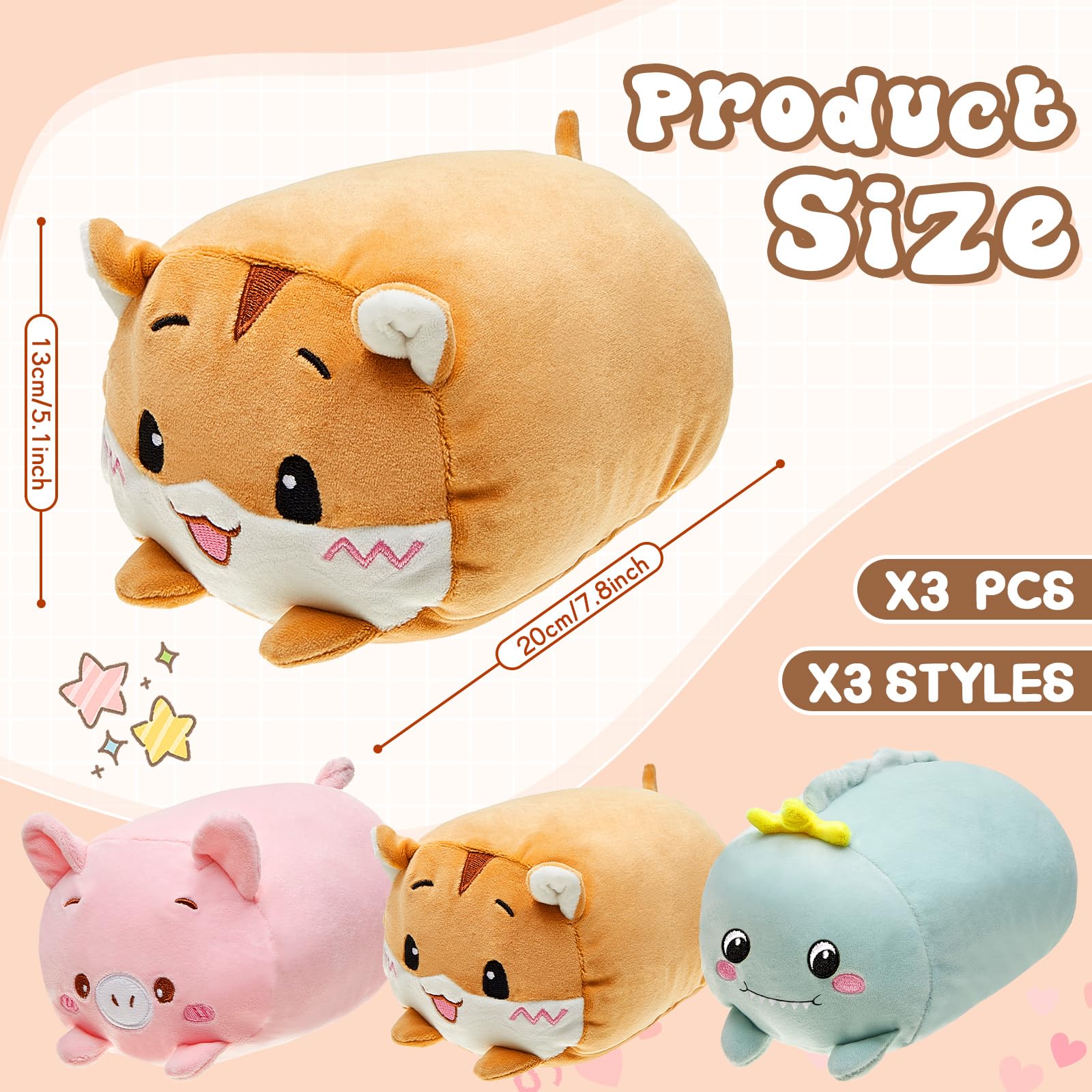 Cute Plush Toy Set – Bulk Pack