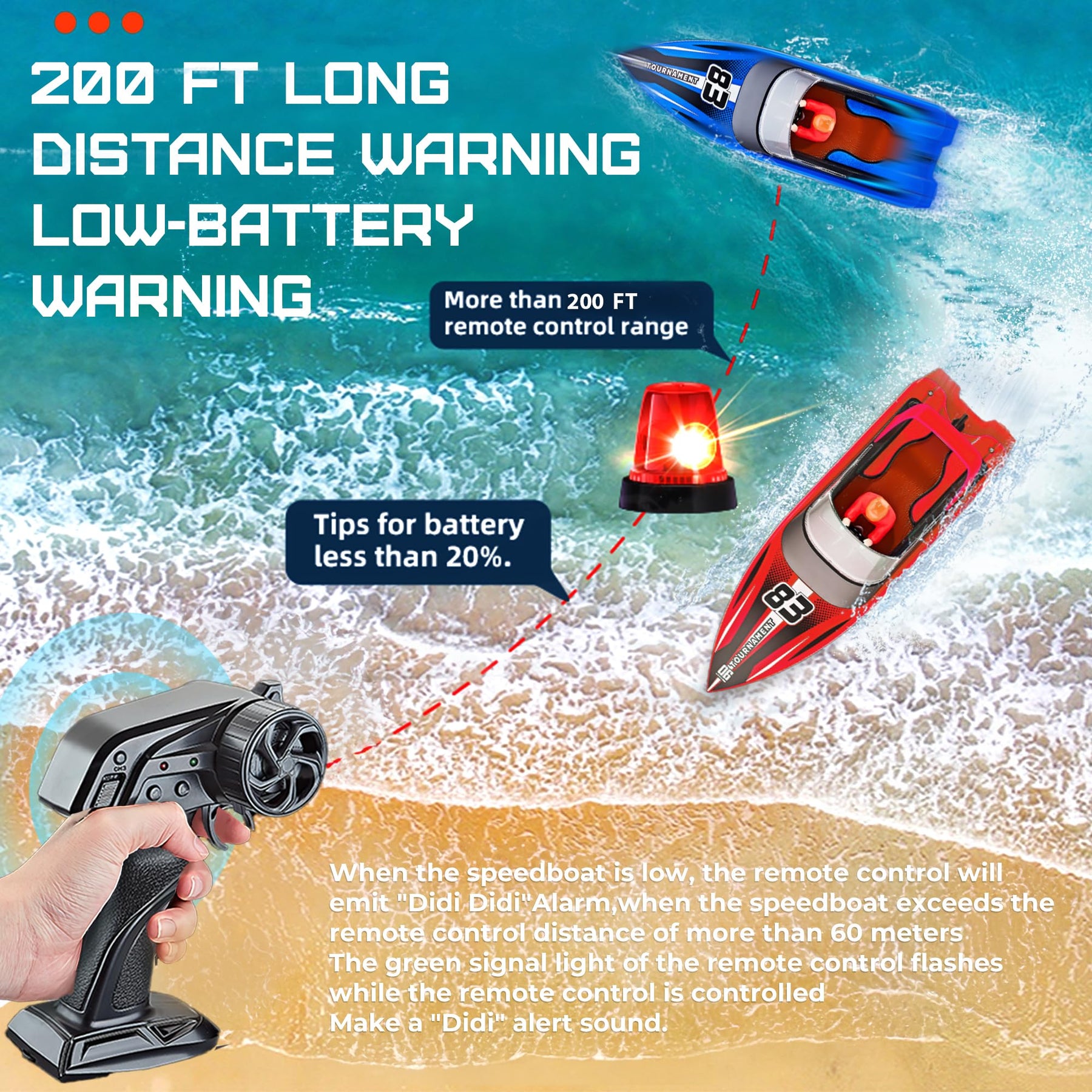 Remote Control Speed Boat – 2 Pack