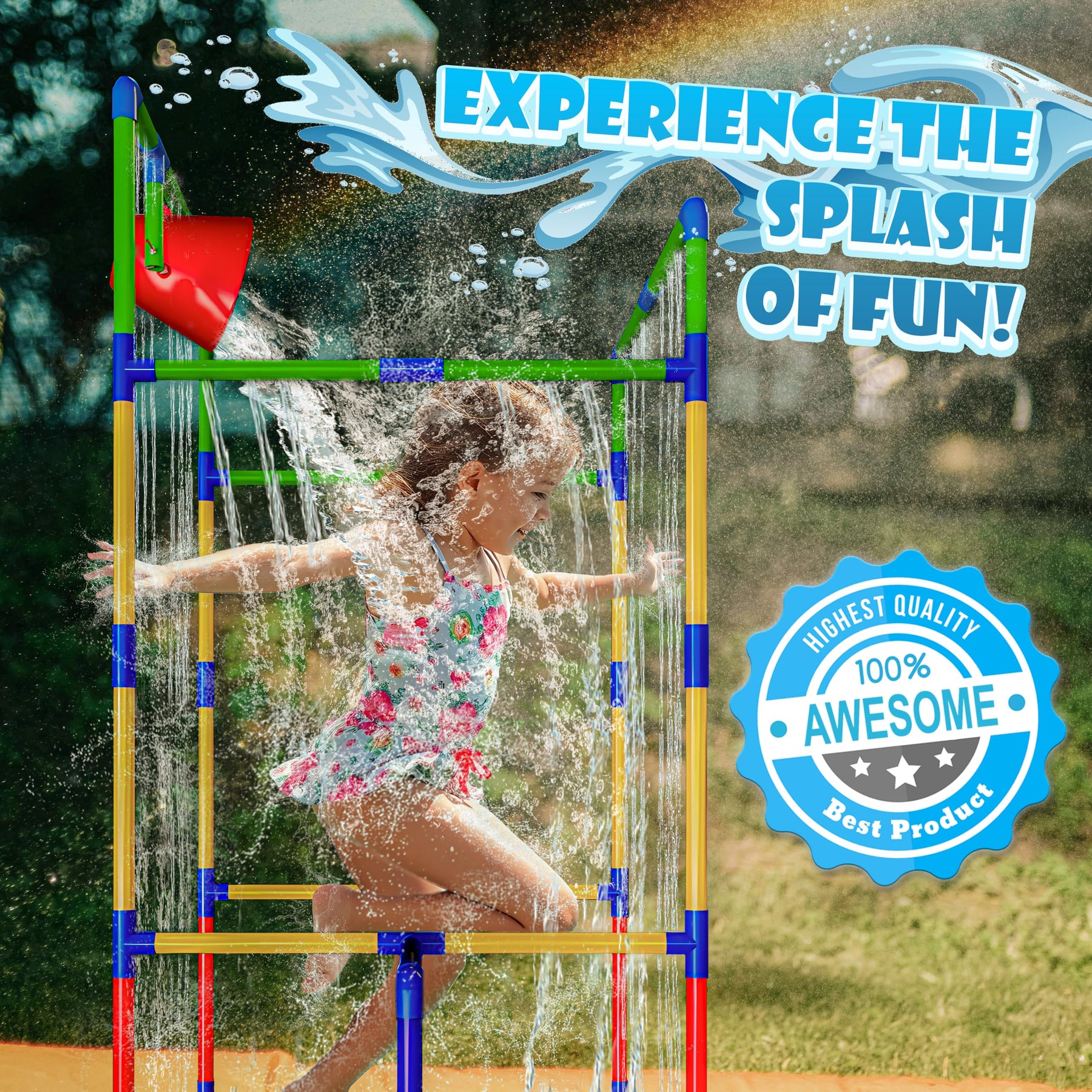 Kids Water Park Sprinkler Tunnel Set